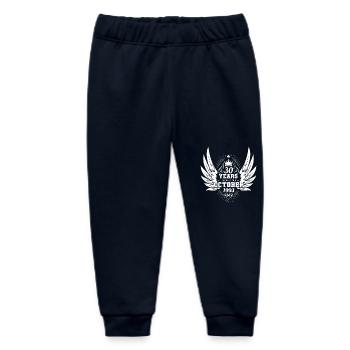 Koi Carp at Midnight: Night Pond Magic - Baby Organic Sweatpants by Stanley/Stella - navy - Front