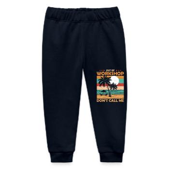 Engineer retirement from the workshop pension - Baby Organic Sweatpants by Stanley/Stella - navy - Front