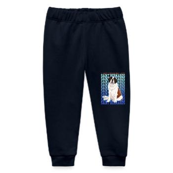 St. Bernard Dog St. Bernard Dog Gift - Baby Organic Sweatpants by Stanley/Stella - navy - Front