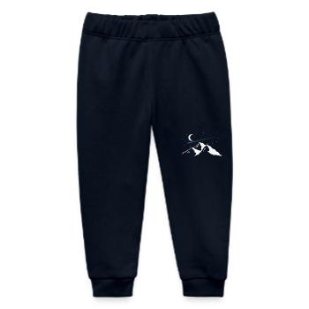 Shooting stars over mountains sky - Baby Organic Sweatpants by Stanley/Stella - navy - Front