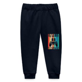 Level 88 unlocked - Baby Organic Sweatpants by Stanley/Stella - navy - Front
