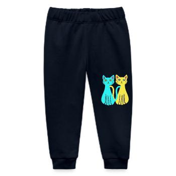 Ukraine, Domestic Cats, Cat, Animal Friend, Animal Welfare - Baby Organic Sweatpants by Stanley/Stella - navy - Front