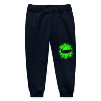 Sperm Whale Ocean Protector - Baby Organic Sweatpants by Stanley/Stella - navy - Front