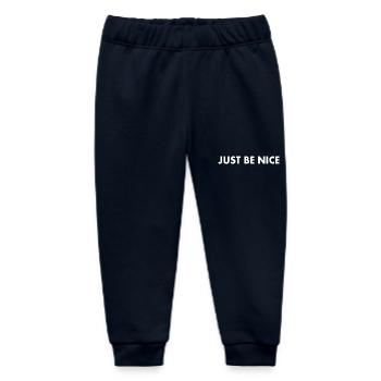 Just be nice - Baby Organic Jogginghose Baby Tumbler von Stanley/Stella - Navy - Vorne