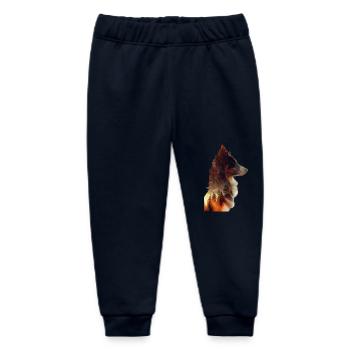 Border Collie - Baby Organic Sweatpants by Stanley/Stella - navy - Front