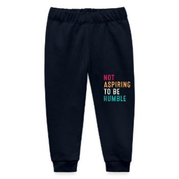 Not Aspiring to Be Humble Retro Vintage - Baby Organic Sweatpants by Stanley/Stella - navy - Front