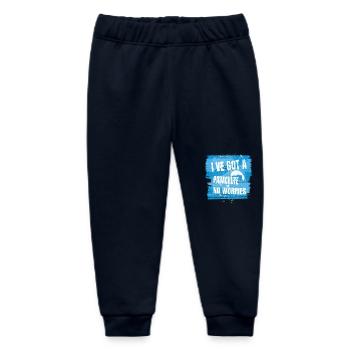 I've Got a Parachute – No Worries - Baby Organic Sweatpants by Stanley/Stella - navy - Front