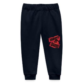 Gravity Is My Childhood Nemesis – Paragliding Fun - Baby Organic Sweatpants by Stanley/Stella - navy - Front