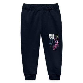 Born for Jazz & Saxophone Melodies - Baby Organic Sweatpants by Stanley/Stella - navy - Front