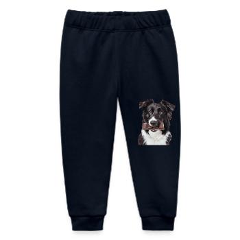 Border Collie - Baby Organic Sweatpants by Stanley/Stella - navy - Front