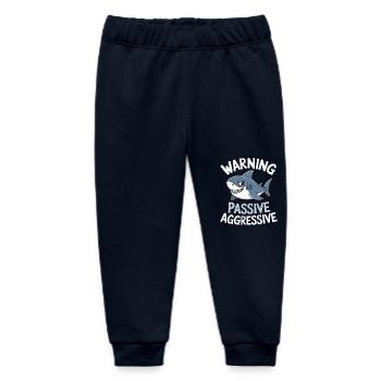 Attention Passive Aggressive Shark Humor - Baby Organic Sweatpants by Stanley/Stella - navy - Front