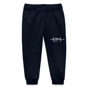 Heartbeat knitting for creatives - Baby Organic Sweatpants by Stanley/Stella - navy - Front
