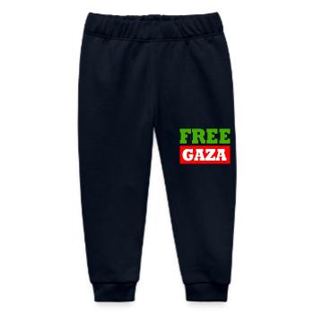 Free gaza - Baby Organic Jogginghose Baby Tumbler von Stanley/Stella - Navy - Vorne