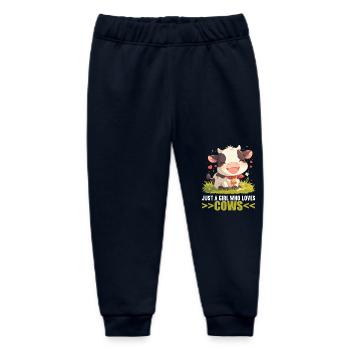 Cows Cow - Baby Organic Sweatpants by Stanley/Stella - navy - Front