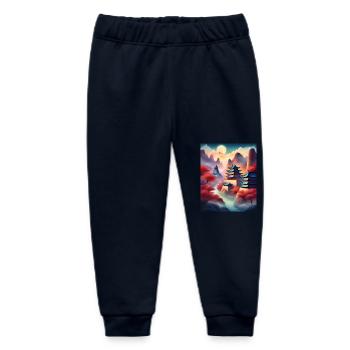 Awesome japanese fortresses - Baby Organic Sweatpants by Stanley/Stella - navy - Front
