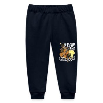 Fear The Cellos Funny Cello Player - Baby Organic Sweatpants by Stanley/Stella - navy - Front