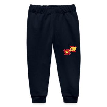 Vietnam Spain Flag Spanish Vietnamese - Baby Organic Sweatpants by Stanley/Stella - navy - Front