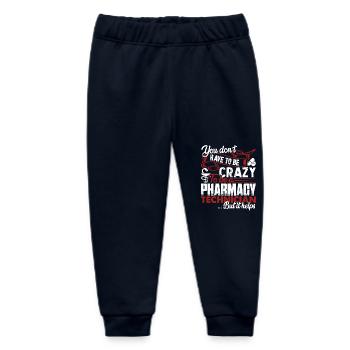 Pharmacy Technician Crazy Pharmacy Technician - Baby Organic Sweatpants by Stanley/Stella - navy - Front