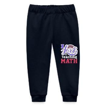 Math Teacher I Love Teaching Math - Baby Organic Sweatpants by Stanley/Stella - navy - Front