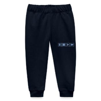 Retro Kassettenrekorder TV Nostalgie - Baby Organic Jogginghose Baby Tumbler von Stanley/Stella - Navy - Vorne