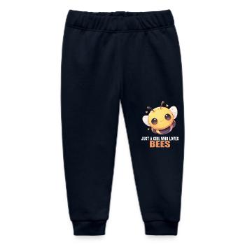 Bees Bee - Baby Organic Sweatpants by Stanley/Stella - navy - Front