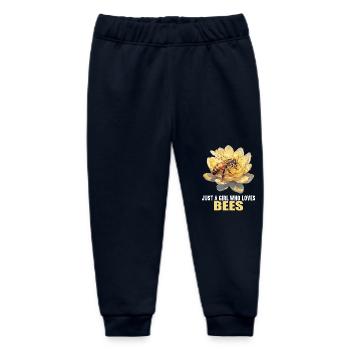 Bees Bee - Baby Organic Sweatpants by Stanley/Stella - navy - Front
