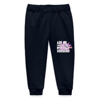 Ask me about my mysterious exit - Baby Organic Sweatpants by Stanley/Stella - navy - Front