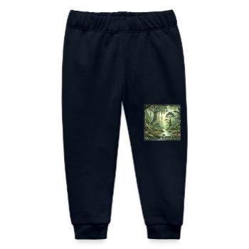 Taman Negara Rainforest Malaysia Tropical River - Baby Organic Sweatpants by Stanley/Stella - navy - Front