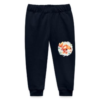 Koi Koi Carp - Baby Organic Sweatpants by Stanley/Stella - navy - Front