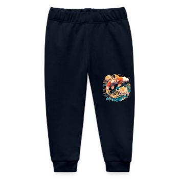 Koi Koi Carp - Baby Organic Sweatpants by Stanley/Stella - navy - Front