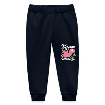 Geboren Um Hebamme Zu Sein - Baby Organic Jogginghose Baby Tumbler von Stanley/Stella - Navy - Vorne
