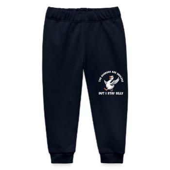 Die Schrecken Sind Endlos Aber Ich Bleibe Albern - Baby Organic Jogginghose Baby Tumbler von Stanley/Stella - Navy - Vorne
