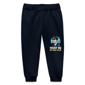 Trust Me I'm Your Pilot - Baby Organic Jogginghose Baby Tumbler von Stanley/Stella - Navy - Vorne