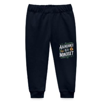 Abundance is a state of mind Quote - Baby Organic Sweatpants by Stanley/Stella - navy - Front