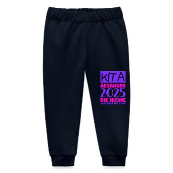 Abschied Kindergarten 2025 Geschenk Mädchen Jungen - Baby Organic Jogginghose Baby Tumbler von Stanley/Stella - Navy - Vorne