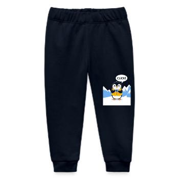 Lustiger Pinguin Fotograf Klick Moment - Baby Organic Jogginghose Baby Tumbler von Stanley/Stella - Navy - Vorne