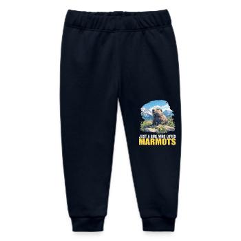 Marmots Groundhog - Baby Organic Sweatpants by Stanley/Stella - navy - Front