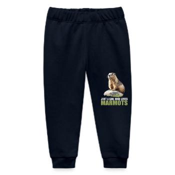 Marmots Groundhog - Baby Organic Sweatpants by Stanley/Stella - navy - Front