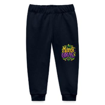 Mardi Gras - Carnival - Costume - Gift - Baby Organic Sweatpants by Stanley/Stella - navy - Front