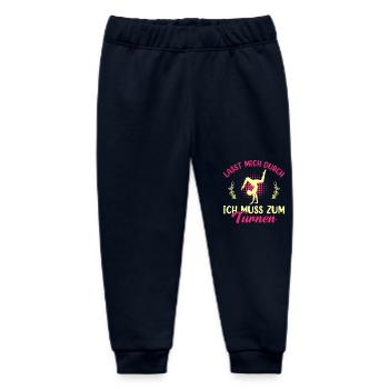 Turnen Mädchen Gymnastik Turnanzug Turnerin - Baby Organic Jogginghose Baby Tumbler von Stanley/Stella - Navy - Vorne