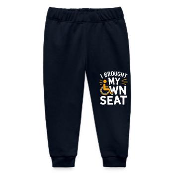 Wheelchair Wheelchair Disabled Humor - Baby Organic Sweatpants by Stanley/Stella - navy - Front