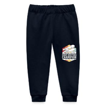 Crop Duster Airplane Pilot Gift - Baby Organic Sweatpants by Stanley/Stella - navy - Front
