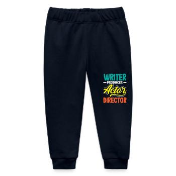 Musical Lover: Writer Producer Actor Director - Baby Organic Sweatpants by Stanley/Stella - navy - Front