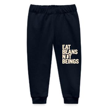 Eat Beans Not Being Vegan Vegetarian - Baby Organic Sweatpants by Stanley/Stella - navy - Front