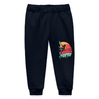 Climbing in the Alps: Rock at sunset - Baby Organic Sweatpants by Stanley/Stella - navy - Front