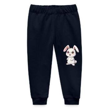 Animal Dessin Animé Lapin - Pantalon de jogging bébé bio Stanley/Stella - marine - Devant