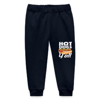 Hot Dog Lover Hot Dogs Y'all - Baby Organic Sweatpants by Stanley/Stella - navy - Front