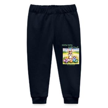HAPPY HAPPY EASTER - Baby Organic Sweatpants by Stanley/Stella - navy - Front