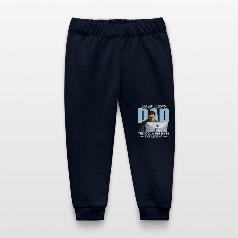 Online Coder Dad The Idol The Myth The Developer Baby Organic Sweatpants by Stanley/Stella
