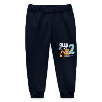 Ich bin jetzt 2 Bagger Bär 2. Geburtstag - Baby Organic Jogginghose Baby Tumbler von Stanley/Stella - Navy - Vorne